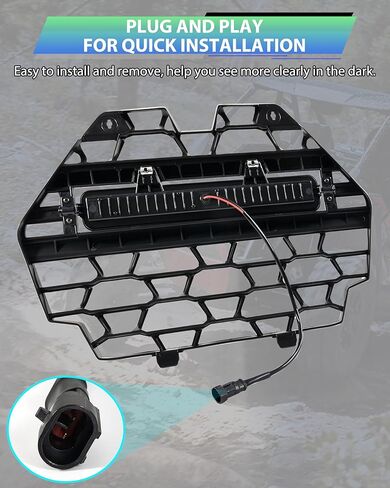Front Grill with LED Light Bar for Polaris RZR PRO XP/PRO R/PRO S 2025, UTV PP Mesh Grille with Spotlight for RZR PRO Accessories, Replace OEM #5465595-070, #5459950-070 in Saudi Arabia
