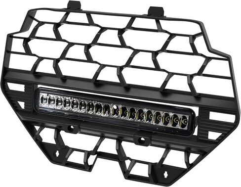 Front Grill with LED Light Bar for Polaris RZR PRO XP/PRO R/PRO S 2025, UTV PP Mesh Grille with Spotlight for RZR PRO Accessories, Replace OEM #5465595-070, #5459950-070 in Saudi Arabia