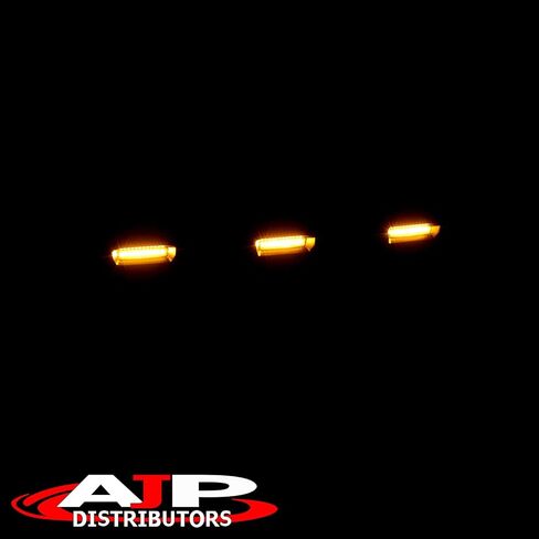 موزعي AJP غطاء المحرك العلوي الأمامي المصد شبكة نمط غطاء مصبغة الشواية ABS + العنبر LED DRL أضواء الجري متوافقة / استبدال لشاحنة بيك اب F250 F350 Super Duty SD 2017 2018 2019 17 18 19 in Saudi Arabia