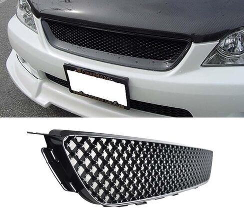 Front Bumper Grille Hood Mesh Grill Compatible with 2001 2002 2003 2004 2005 Lexus IS300 Altezza JDM 3D Diamond Style ABS Plastic Guard Replacement Glossy Black in Saudi Arabia