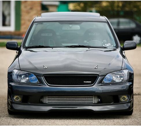 Front Bumper Grille Hood Mesh Grill Compatible with 2001 2002 2003 2004 2005 Lexus IS300 Altezza JDM 3D Diamond Style ABS Plastic Guard Replacement Glossy Black in Saudi Arabia