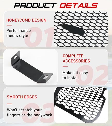 Black Aluminum C8 Side Intake Grille Guard Mesh Fit for Corvette C8 Stingray Z51 2020-2025 2PCS Side Intake Grille Guard Set Front Bumper Grille Grill Cover in Kuwait