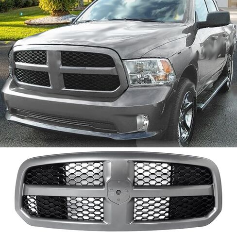 مجموعة شواية أمامية MIC متوافقة مع 2013-2018 Ram 1500/1500 Classic 2019-2022 Shell مع شبكة سوداء (زخرفة كريستال الجرانيت) in Kuwait