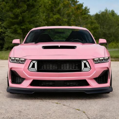 Front Bumper Grill With LED For Ford Mustang 2024-2025 GT Ecoboost S650 Gloss Black Intake Grille Replace（Not Fit For Dark Horse version） in Kuwait