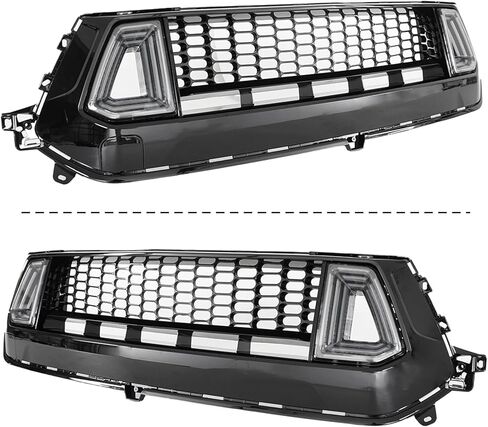 Front Bumper Grill With LED For Ford Mustang 2024-2025 GT Ecoboost S650 Gloss Black Intake Grille Replace（Not Fit For Dark Horse version） in Kuwait