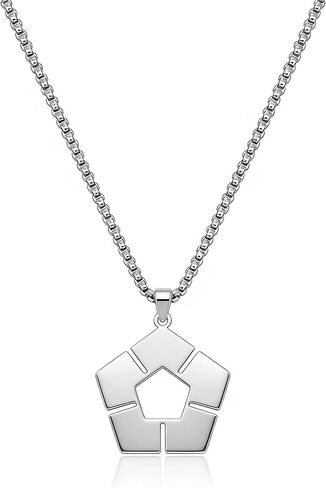 كرة القدم أنيمي الأزرق قفل قلادة سلسلة تأثيري مجوهرات الإكسسوار قلادة - فضية in Kuwait