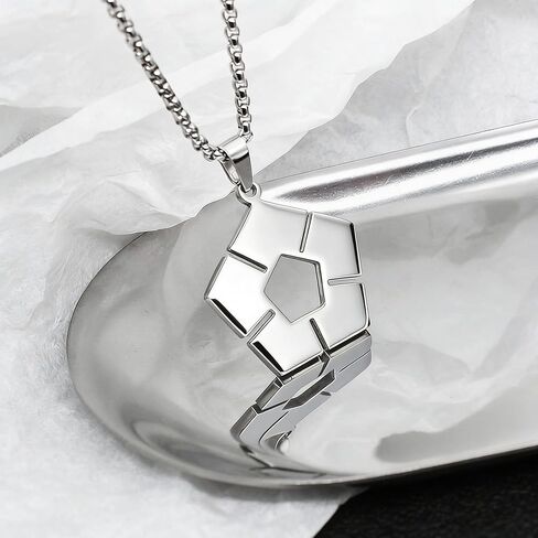 كرة القدم أنيمي الأزرق قفل قلادة سلسلة تأثيري مجوهرات الإكسسوار قلادة - فضية in Kuwait