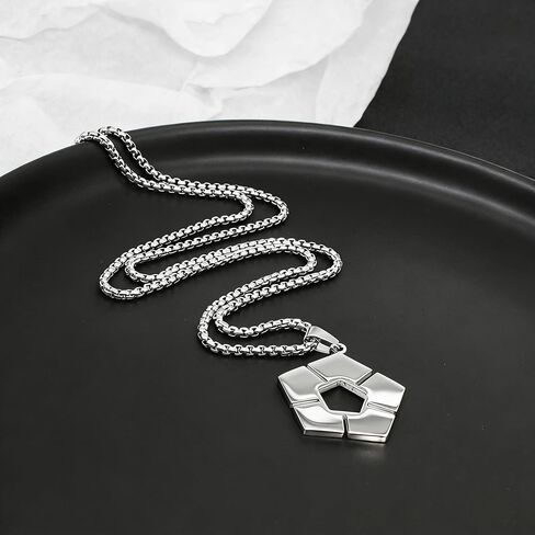 كرة القدم أنيمي الأزرق قفل قلادة سلسلة تأثيري مجوهرات الإكسسوار قلادة - فضية in Kuwait