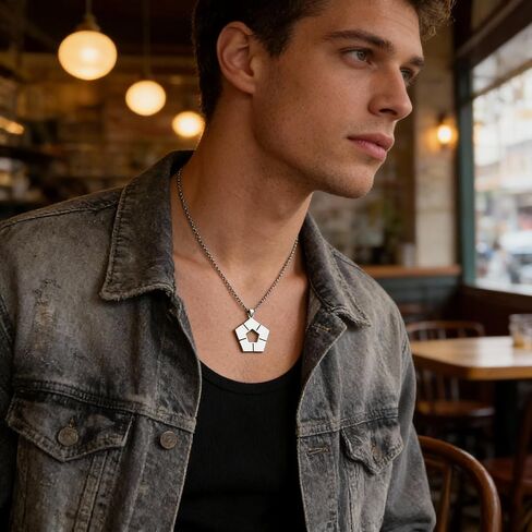 كرة القدم أنيمي الأزرق قفل قلادة سلسلة تأثيري مجوهرات الإكسسوار قلادة - فضية in Kuwait