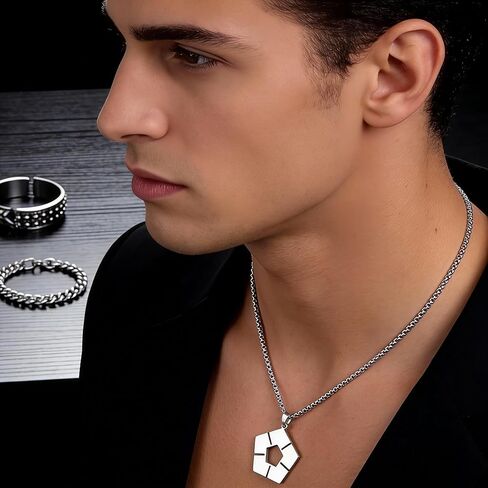 كرة القدم أنيمي الأزرق قفل قلادة سلسلة تأثيري مجوهرات الإكسسوار قلادة - فضية in Kuwait