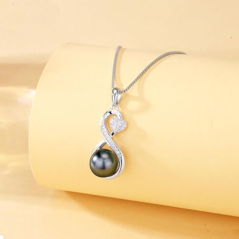 هدايا مجوهرات الزفاف وأعياد الميلاد والذكرى السنوية للزوجة قلادة للنساء من اللؤلؤ التاهيتي الأسود وعيد الحب وعيد الميلاد وعيد الأم وبناء أمك وزوجتك وصديقتك أفضل الهدايا للنساء in Kuwait