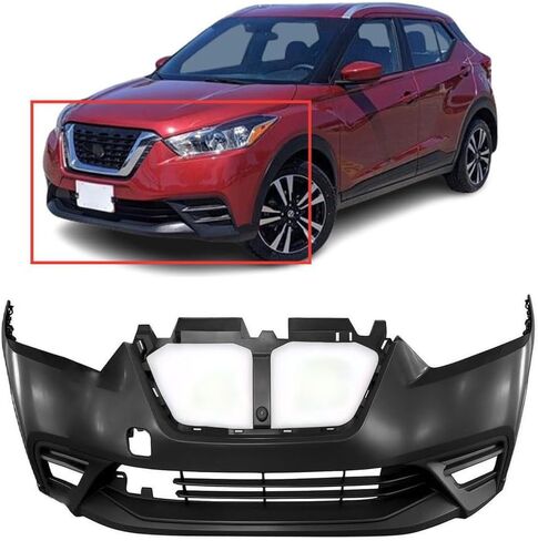 FitParts Compatible With Front Bumper Cover for 2017 2018 2019 2020 Nissan Kicks S SR SV Sense 17 18 19 20. New, Textured. 620225RB0J NI1000322 in Saudi Arabia