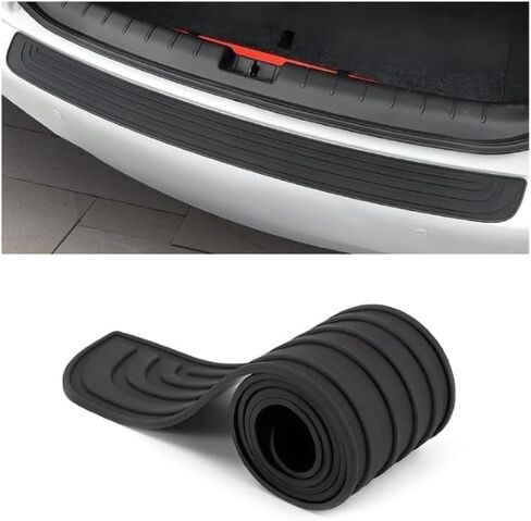 Car Rear Bumper Protector for Porsche Macan 1 (I) 95B I 2014-2024, Rubber Anti-Scratch Trunk Rear Bumper Guard for Cars Trunk Door Sill Guard Strip Accessories in Kuwait