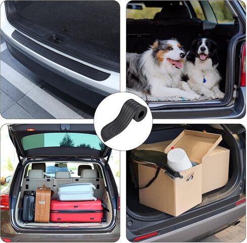 Car Rear Bumper Protector for Porsche Macan 1 (I) 95B I 2014-2024, Rubber Anti-Scratch Trunk Rear Bumper Guard for Cars Trunk Door Sill Guard Strip Accessories in Kuwait