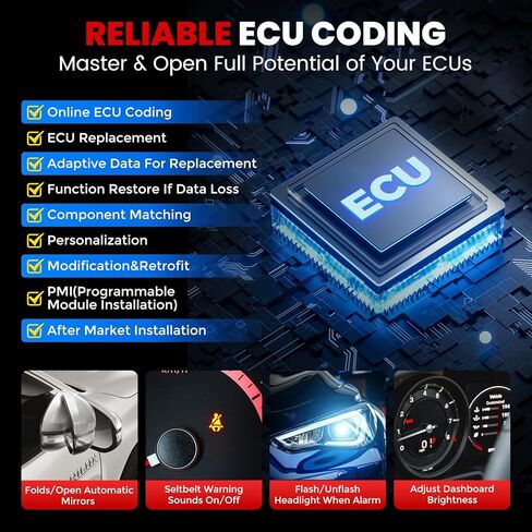 LAUNCH X431 CRP919E Elite OBD2 Scanner, 2025 New Bidirectional Scan Tool with CANFD DOIP, ECU Coding, Active Test, 35+ Service, Full System, FCA Autoauth, TPMS &BST360, 2-Year Free Update in Kuwait