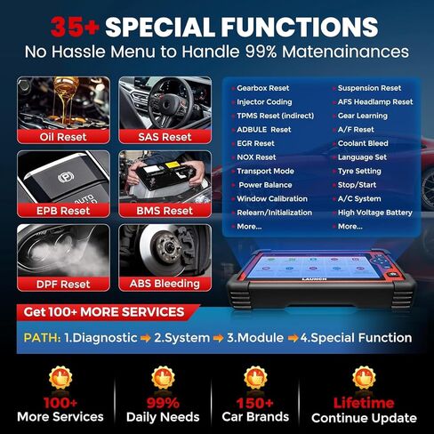 LAUNCH X431 CRP919E Elite OBD2 Scanner, 2025 New Bidirectional Scan Tool with CANFD DOIP, ECU Coding, Active Test, 35+ Service, Full System, FCA Autoauth, TPMS &BST360, 2-Year Free Update in Kuwait