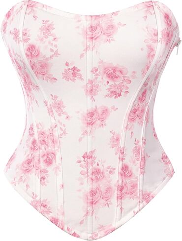 Scarlet Darkness Corset Tops for Women Renaissance Floral Bustier Western Concert Going Out Top in Saudi Arabia