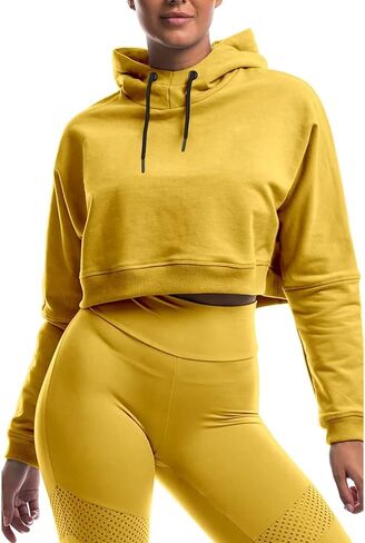 GYMELITE المرأة قطع علوية بغطاء للرأس تجريب كم طويل عادية لطيف البلوز اقتصاص البلوز فضفاض هوديس الرباط القمم in Kuwait