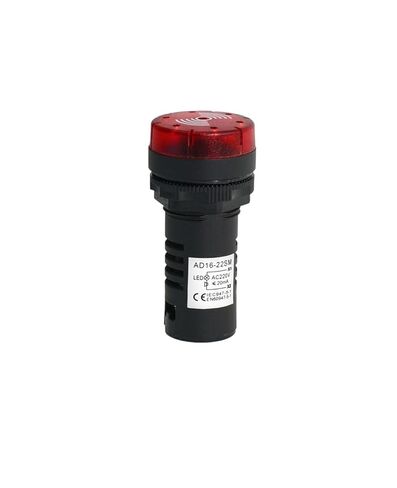 فلاش Buzzer AD16-22SM AC DC DC صوت وضوء LED إنذار 22 مم (أحمر AC220V) in Saudi Arabia