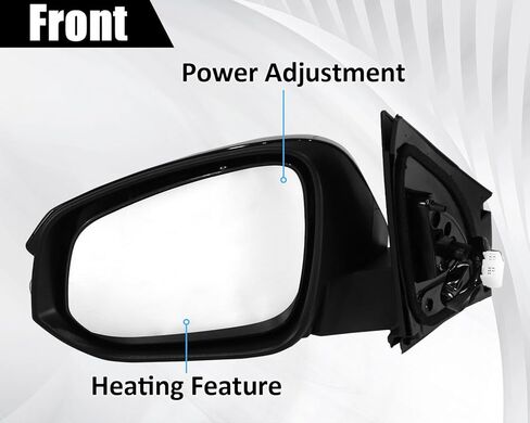 Side Mirror Compatible with Toyota RAV4 2013 2014 2015,Left Driver Side Black Rearview Mirror with Power Glass Heated and Turn Signal Light 7pins Replacement for TO1321310 in Saudi Arabia