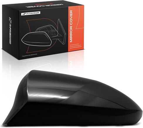 A-Premium Driver Side Rearview Mirror Cover Cap - Compatible with Hyundai Tucson Santa Cruz 2022 2023 2024 - Smooth Black, Without Turn Signal Hole in Saudi Arabia
