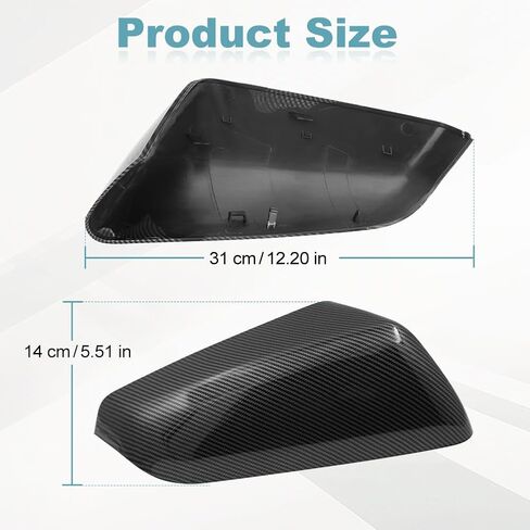 Driver & Passeger Side Rearview Mirror Cover Cap Compatible with Chevy Equinox GMC Terrain 2018-2023 Carbon Fiber Exterior Side Mirror Cover Replacement for 23406416 23406417 84225387 84545949 in Saudi Arabia