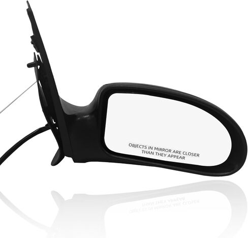 PM Auto Right Passenger Side Power Non-Folding View Mirror Chrome/Convex+Warning Black Textured 5H3P For 2000-2007 Ford Focus in Saudi Arabia