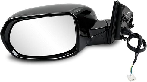 Driver Side Mirror Assembly Compatible with Honda CRV 2017-2022 With Heated, Blind Spot Monitor, Turn Signal, Power Adjustable Glass Black Replace 76258TLAA32 HO1320318 (9 Pin Left) in Saudi Arabia