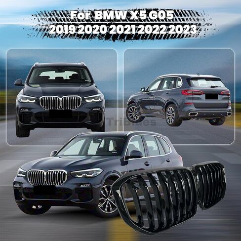 G05 Grill ABS Gloss Black Front Bumper Kidney Grille Compatible with 2019 2020 2021 2022 2023 BMW X5 G05 Double Slats in Saudi Arabia