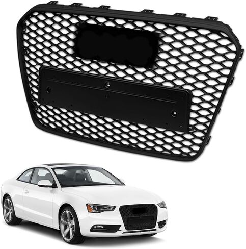 7422453233232 متوافق مع 2013-2016 Audi A5 / S5 B8.5 أسود غير لامع RS-Honeycomb Mesh Front Bumper Grill Grille in Saudi Arabia