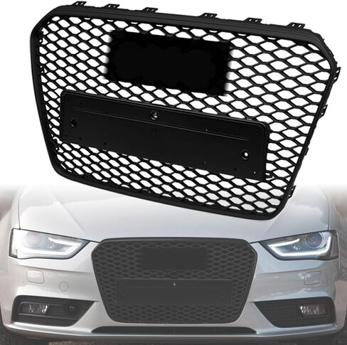 7422453233232 متوافق مع 2013-2016 Audi A5 / S5 B8.5 أسود غير لامع RS-Honeycomb Mesh Front Bumper Grill Grille in Saudi Arabia