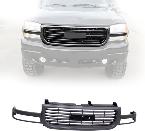 Front Grill Grille Chrome - Compatible With 1999-2002 GMC Sierra 2500 1500/2001-2002 Sierra 3500/2000-2006 GMC Yukon GM1200430 in Saudi Arabia