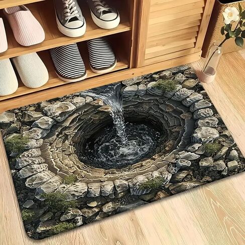 Optical Illusion Rug, 3D Rugs That Look Like a Hole, 3D Carpet Optical Illusion for Bedroom, Living Room, Porch, Terrace and Entrance Decor Non-Slip 3D Hole Rug,15,31.5 * 47.3in in Saudi Arabia
