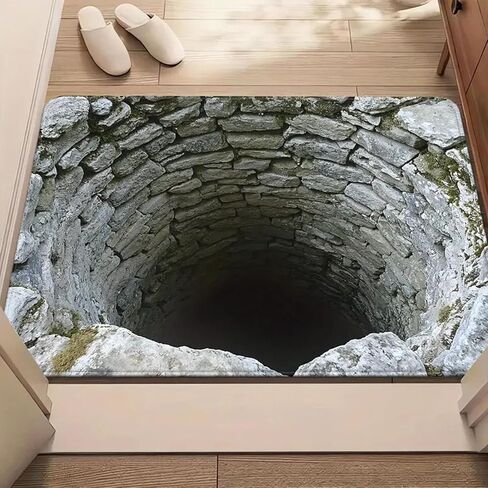 Optical Illusion Rug, 3D Rugs That Look Like a Hole, 3D Carpet Optical Illusion for Bedroom, Living Room, Porch, Terrace and Entrance Decor Non-Slip 3D Hole Rug,15,31.5 * 47.3in in Saudi Arabia