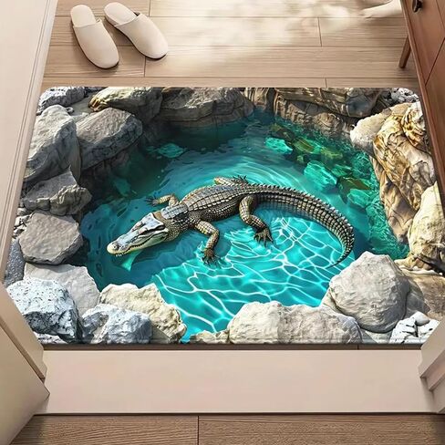 Optical Illusion Rug, 3D Rugs That Look Like a Hole, 3D Carpet Optical Illusion for Bedroom, Living Room, Porch, Terrace and Entrance Decor Non-Slip 3D Hole Rug,15,31.5 * 47.3in in Saudi Arabia