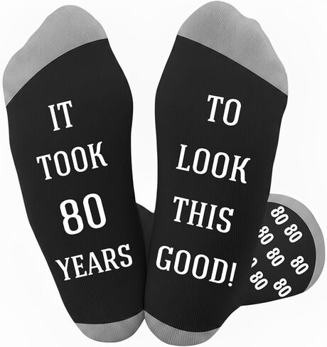 Best 80th Birthday Gifts for Men, 80th Birthday Gifts for 80 Years Old Man Men, Cool Unique Socks Gift for Age 80 Dad Grandpa Brother Uncle Husband Friend,Christmas Stocking Stuffers in Saudi Arabia