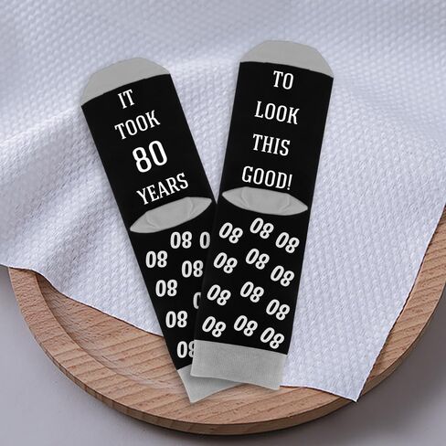 Best 80th Birthday Gifts for Men, 80th Birthday Gifts for 80 Years Old Man Men, Cool Unique Socks Gift for Age 80 Dad Grandpa Brother Uncle Husband Friend,Christmas Stocking Stuffers in Saudi Arabia
