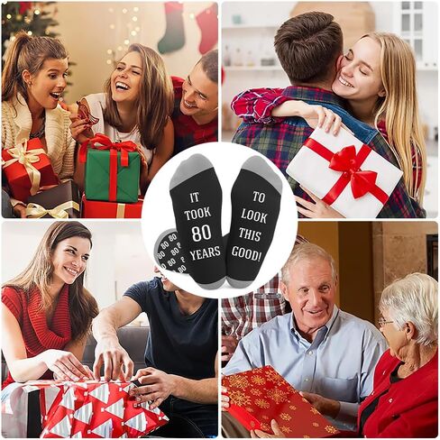 Best 80th Birthday Gifts for Men, 80th Birthday Gifts for 80 Years Old Man Men, Cool Unique Socks Gift for Age 80 Dad Grandpa Brother Uncle Husband Friend,Christmas Stocking Stuffers in Saudi Arabia