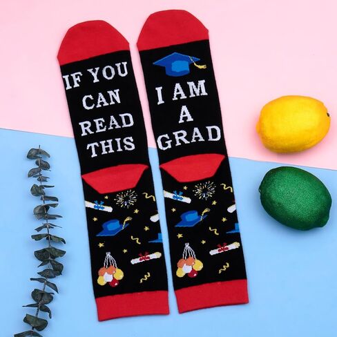 Funny Graduation Socks Class of 2026 - If You Can Read This I Am Grad Gifts for Her Him, Senior 2026 Gifts for Women Men Graduation, High School College Nursing Graduate Presents, Middle School Sock in Kuwait