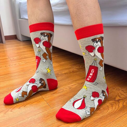 جوارب VVEEWUU للرجال بنمط مضحك مكونة من 5 قطع جوارب قطنية مطبوعة عصرية هدايا للرجال والنساء (ألوان مختلطة 1) in Kuwait