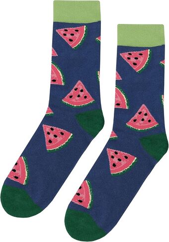 Watermelon Dress Socks 4 Pack Funny Novelty Crazy Fun Design Men Size 8-12 Cotton Casual Crew Colorful Funky Fancy Socks Gift for Men in Saudi Arabia