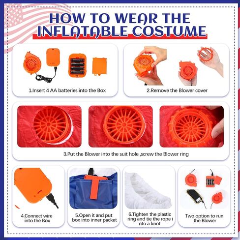 Inflatable Bald Eagle Costume 4th of July Blow up Mascot Costume for Adult Independence Day Patriotic Parade in Saudi Arabia