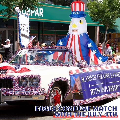 Inflatable Bald Eagle Costume 4th of July Blow up Mascot Costume for Adult Independence Day Patriotic Parade in Saudi Arabia
