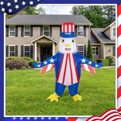 Inflatable Bald Eagle Costume 4th of July Blow up Mascot Costume for Adult Independence Day Patriotic Parade in Saudi Arabia