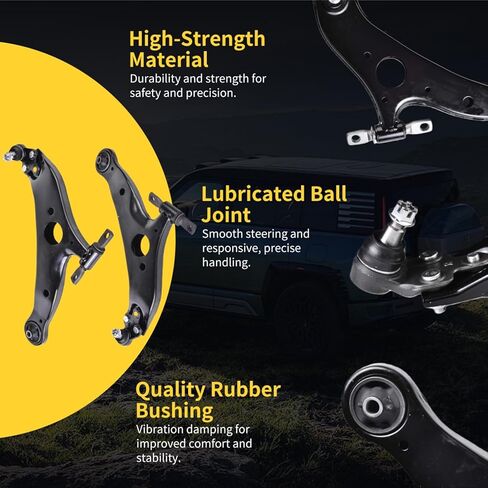 Front Lower Control Arm w/Ball Joint Fit for Toyota Sienna 2004 2005 2006 2007 2008 2009 2010 MS86169 MS86170-2 Set Suspension Kit in Kuwait