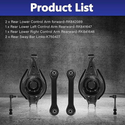Control Arm, Rear Lower Suspension Kit Sway Bar Link Compatible With 2008-2017 Chevrolet Equinox 2010-2017 GMC Terrain 2007-2008 Pontiac Torrent in Saudi Arabia