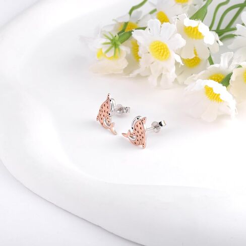 Whale Shark Stud Earrings for Women - 925 Sterling Silver Whale Shark Stud Earrings Ocean Themed Valentines Shark Jewelry Gifts for Women in Kuwait