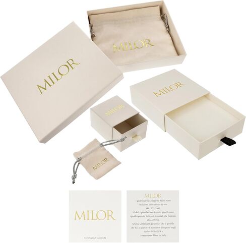 MILOR 9K Gold Heart Stud Earrings for Women with Cubic Zirconia – Hypoallergenic Italian Jewelry – Made in Italy – Elegant Gold Earrings – Gift for Birth, Baptism, Communion or Special Occasions in Saudi Arabia