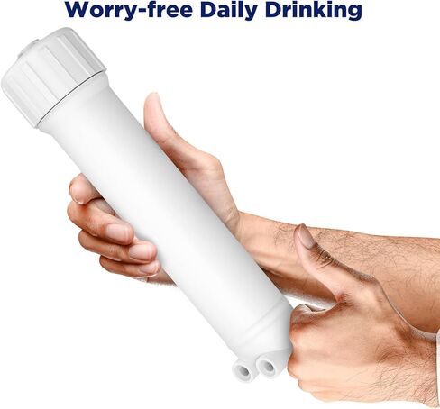 Membrane Solutions 1812/2012 RO Membrane Housing Kit for 24-150 GPD home RO systems, Reverse Osmosis Membrane Housing Replacement with Fittings, Housing Wrench, Check Valve in Kuwait