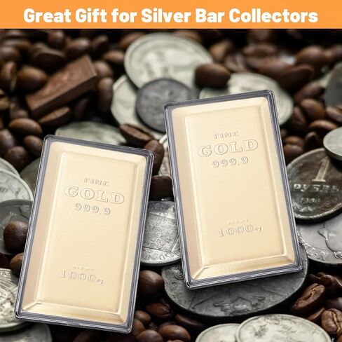 20 Pcs 10 oz Silver Bar Case Clear Acrylic Gold Bar Storage Box Container for 10 Ounce Silver Bars in Kuwait